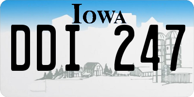 IA license plate DDI247