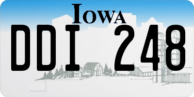 IA license plate DDI248