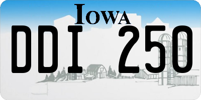 IA license plate DDI250