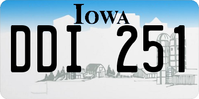 IA license plate DDI251