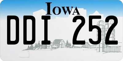 IA license plate DDI252