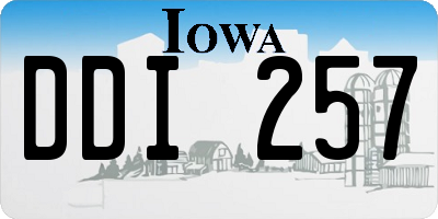 IA license plate DDI257