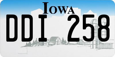 IA license plate DDI258