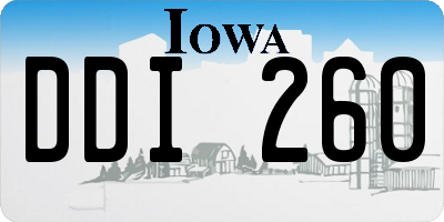 IA license plate DDI260