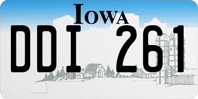 IA license plate DDI261