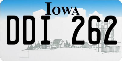 IA license plate DDI262