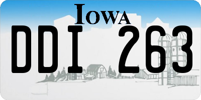 IA license plate DDI263