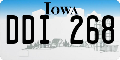 IA license plate DDI268