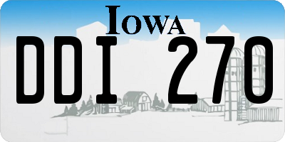 IA license plate DDI270
