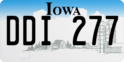 IA license plate DDI277