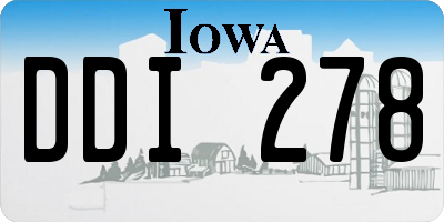 IA license plate DDI278