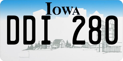 IA license plate DDI280