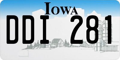 IA license plate DDI281