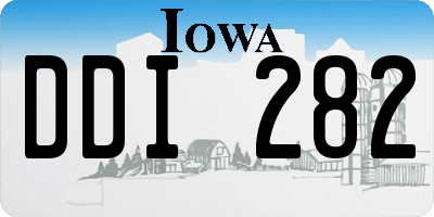 IA license plate DDI282