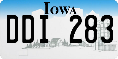 IA license plate DDI283