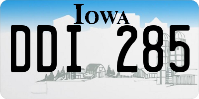 IA license plate DDI285