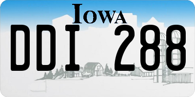 IA license plate DDI288