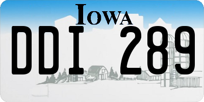 IA license plate DDI289