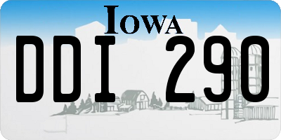 IA license plate DDI290