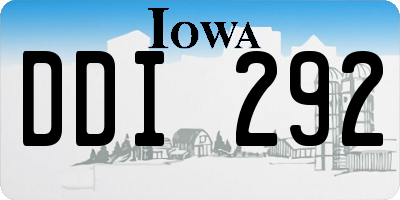 IA license plate DDI292