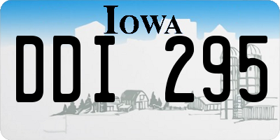 IA license plate DDI295