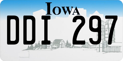 IA license plate DDI297