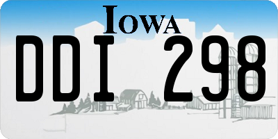 IA license plate DDI298