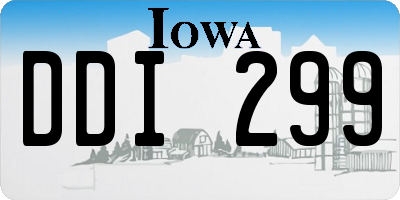 IA license plate DDI299