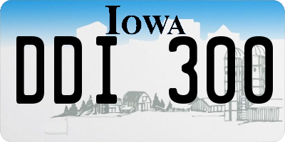 IA license plate DDI300