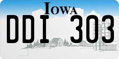 IA license plate DDI303