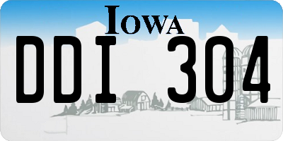 IA license plate DDI304