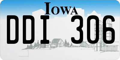 IA license plate DDI306