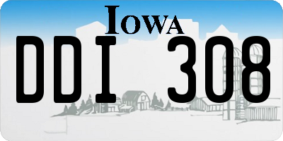 IA license plate DDI308