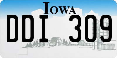 IA license plate DDI309