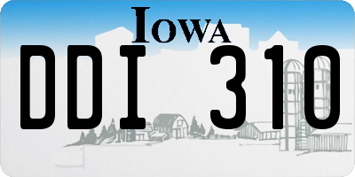 IA license plate DDI310