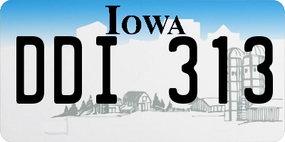 IA license plate DDI313