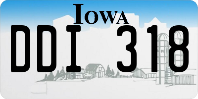 IA license plate DDI318