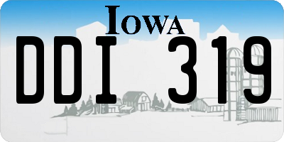 IA license plate DDI319