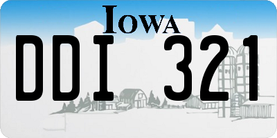 IA license plate DDI321