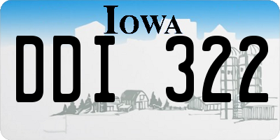 IA license plate DDI322