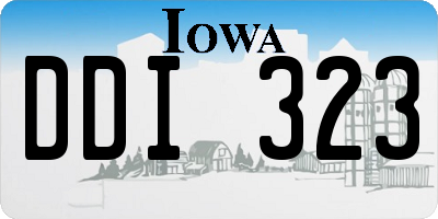 IA license plate DDI323