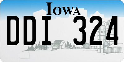IA license plate DDI324