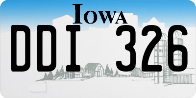 IA license plate DDI326