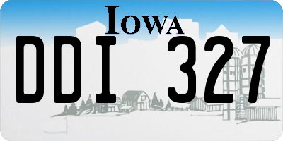IA license plate DDI327