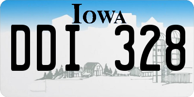 IA license plate DDI328