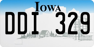 IA license plate DDI329