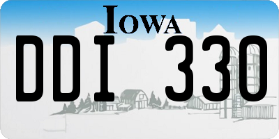 IA license plate DDI330