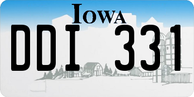 IA license plate DDI331
