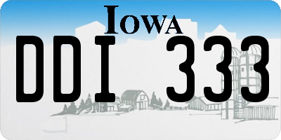 IA license plate DDI333