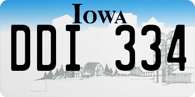 IA license plate DDI334